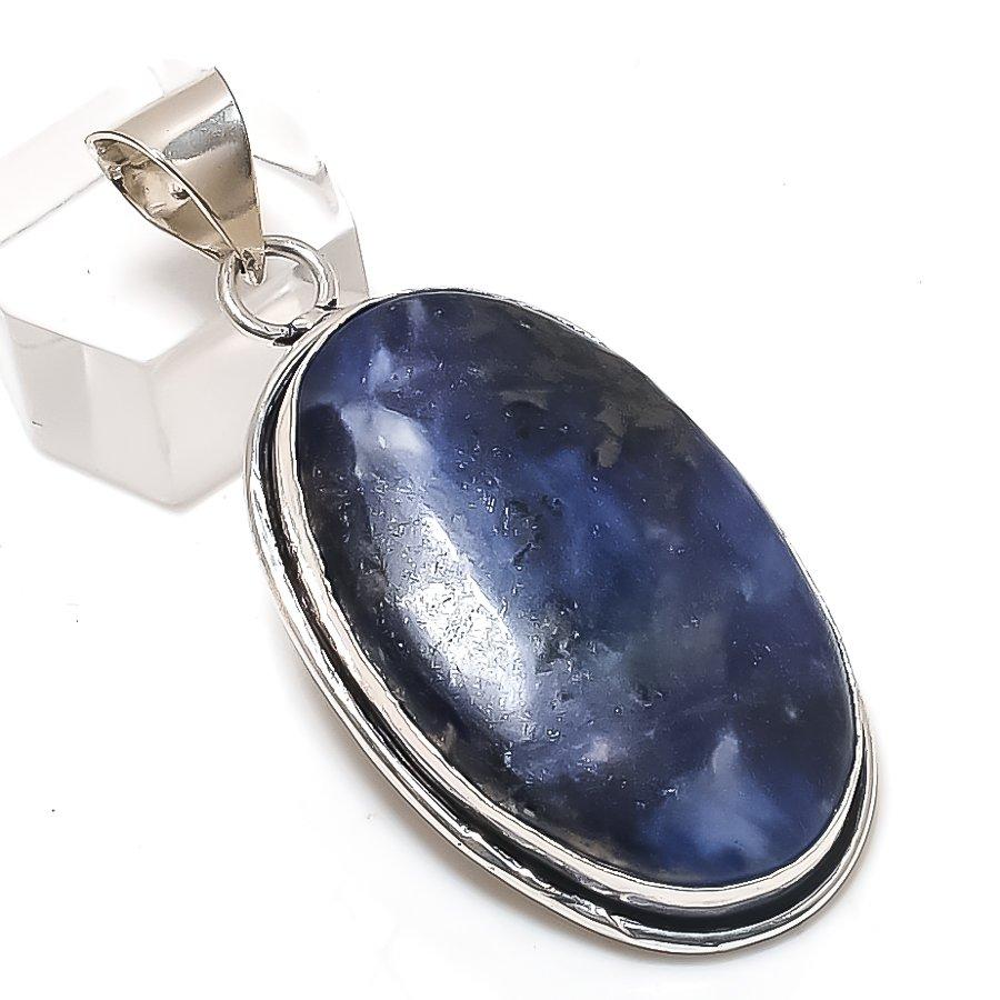 Natural Sodalite Gemstone 925 Sterling Silver Jewelry Pendant 2.25 c6W48
Natural Sodalite Gemstone 925 Sterling Silver Jewelry Pendant 2.25 c6W48
