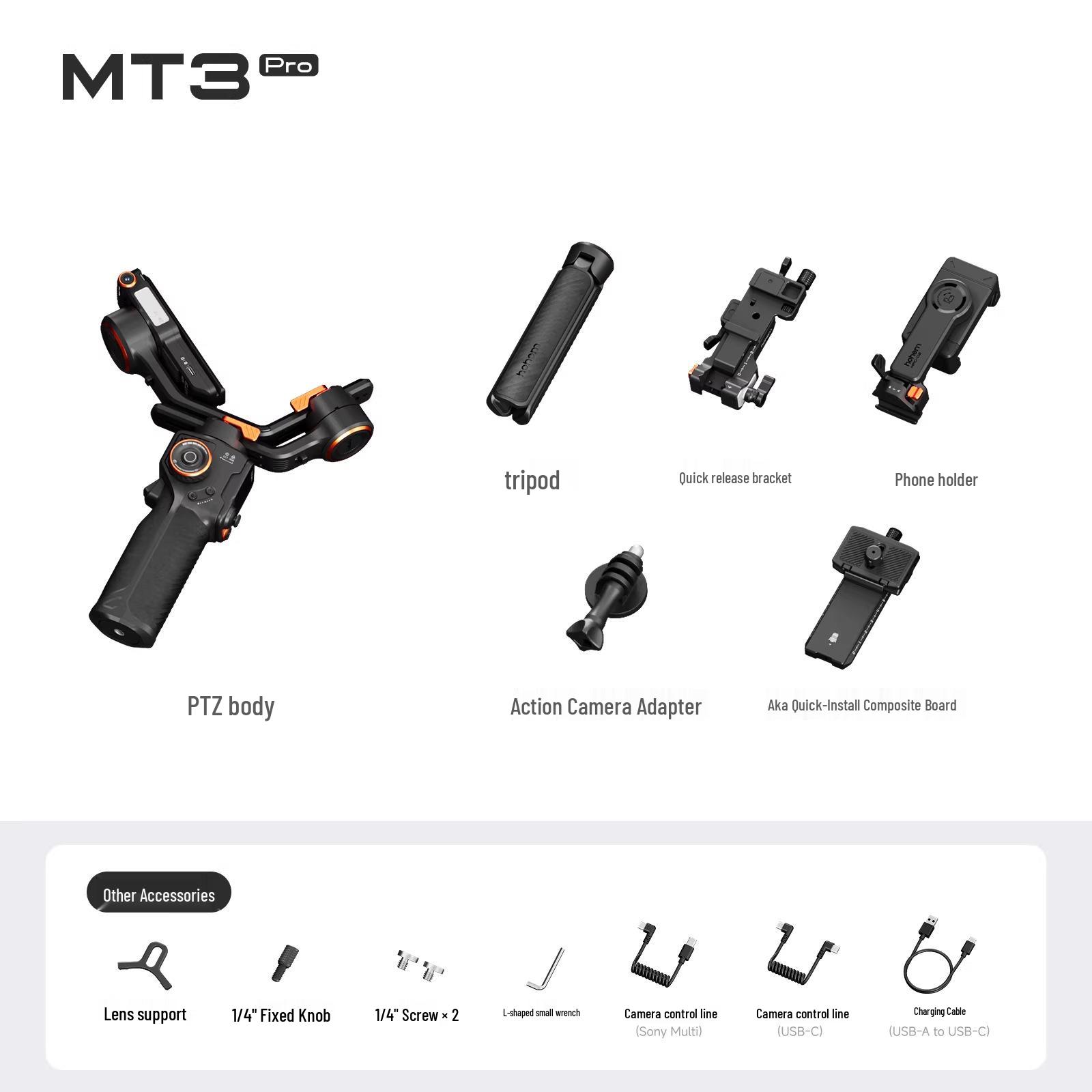 New Vast MT3 Pro AI Camera Stabilizer: Handheld Three-Axis Anti-Shake for Sony & Canon Photography.
New Vast MT3 Pro AI Camera Stabilizer: Handheld Three-Axis Anti-Shake for Sony & Canon Photography.