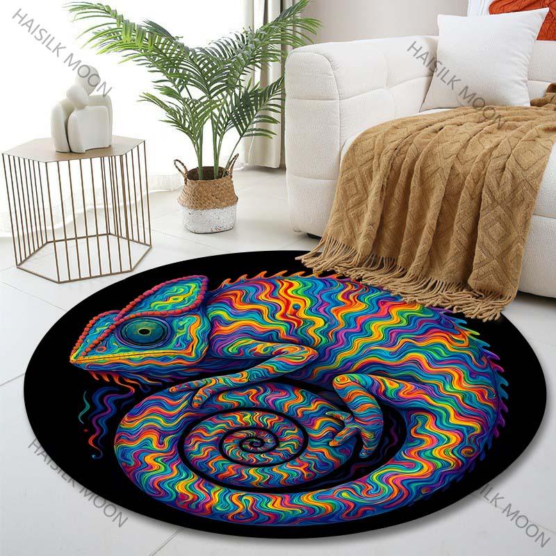 Multiple sizes Colorful wavy chameleon Print Round Carpet Living Room Bedroom Table Chair Sofa Decorative Carpet Luxury gifts Diameter -60cm
Multiple sizes Colorful wavy chameleon Print Round Carpet Living Room Bedroom Table Chair Sofa Decorative Carpet Luxury gifts Diameter -60cm
