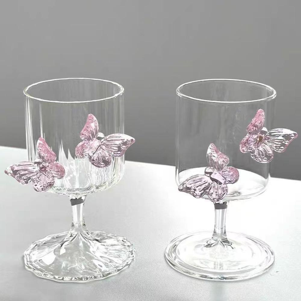 3D Sculpture Glass Cup Butterfly Cocktail Glass New High Legged Cup Champagne Blue-with Stripe
3D Sculpture Glass Cup Butterfly Cocktail Glass New High Legged Cup Champagne Blue-with Stripe