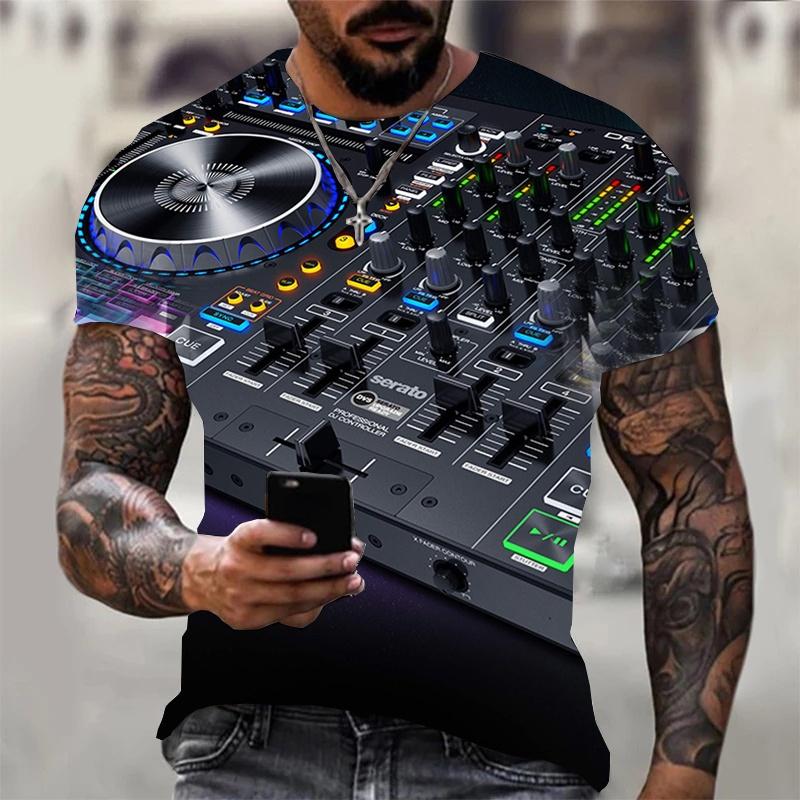 Летняя забавная модная футболка DJ Man с 3D-миксером и принтом, мужская футболка с круглым вырезом и коротким рукавом, уличная одежда в стиле хип-хоп
Летняя забавная модная футболка DJ Man с 3D-миксером и принтом, мужская футболка с круглым вырезом и коротким рукавом, уличная одежда в стиле хип-хоп