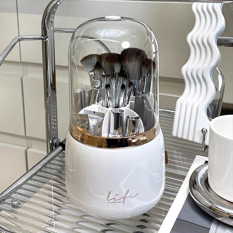 Rotatable Cosmetic Storage Box Waterproof Dustproof Makeup Brush Organizer With Lid Lipstick Eyebrow Pencil Storage Box белый
Rotatable Cosmetic Storage Box Waterproof Dustproof Makeup Brush Organizer With Lid Lipstick Eyebrow Pencil Storage Box белый