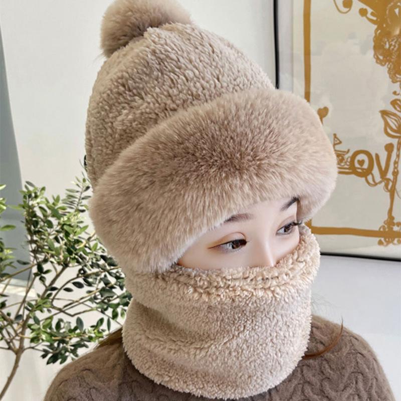 Winter Beanie Winter Hat with Face-covering Windproof Scarf Set Hooded Soft Warmth Women Hat Outdoor Ski Mask хакі
Winter Beanie Winter Hat with Face-covering Windproof Scarf Set Hooded Soft Warmth Women Hat Outdoor Ski Mask хакі