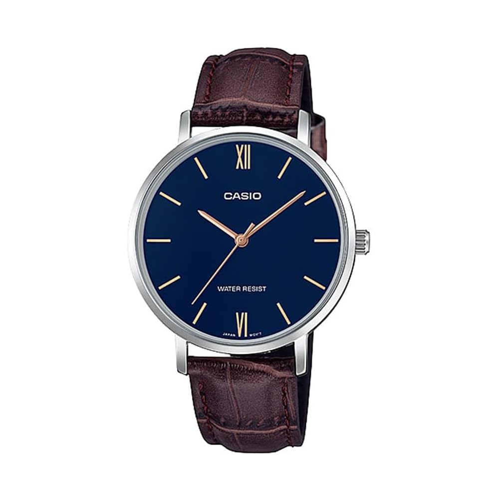 Casio Quartz Women s Watch LTP-VT01L-2B Navy Brown Leather Band Imported Model
Casio Quartz Women s Watch LTP-VT01L-2B Navy Brown Leather Band Imported Model