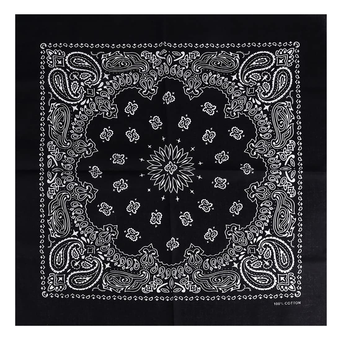 Trifong Bandana Black Paisley Unisex 100% Cotton 55cm x 55cm KC-E
Trifong Bandana Black Paisley Unisex 100% Cotton 55cm x 55cm KC-E