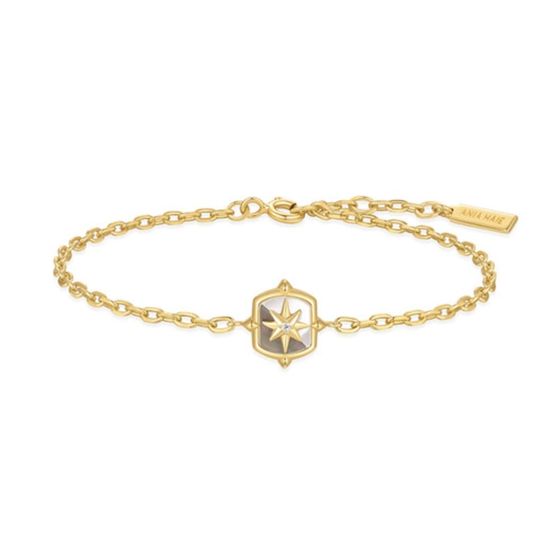 ANIA HAIE Gold Color Block Mother-of-Pearl Star 925 Silver Bracelet B067-03G single type
ANIA HAIE Gold Color Block Mother-of-Pearl Star 925 Silver Bracelet B067-03G single type