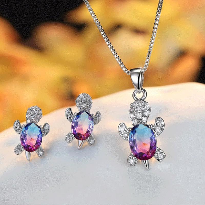 European & American Fashion Women s Turtle Earrings & Necklace Set - Animal Series Jewelry
European & American Fashion Women s Turtle Earrings & Necklace Set - Animal Series Jewelry