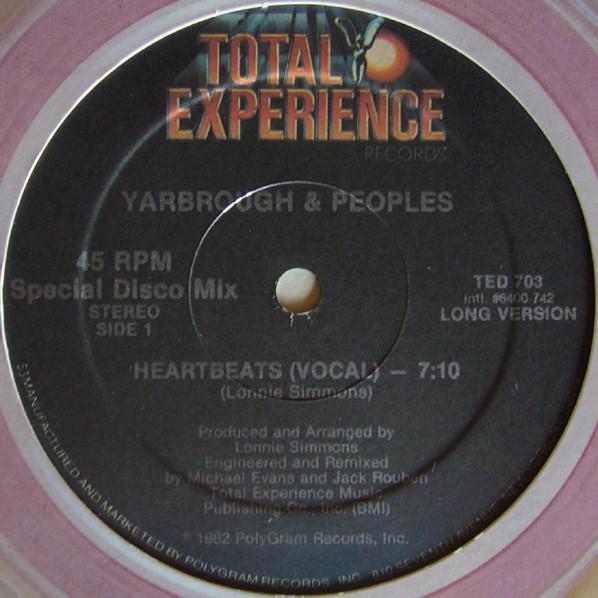 12inch Record YARBROUGH & PEOPLES - Heartbeats TED703 Total Experienc 1982 US Dance & Electronica Used
12inch Record YARBROUGH & PEOPLES - Heartbeats TED703 Total Experienc 1982 US Dance & Electronica Used