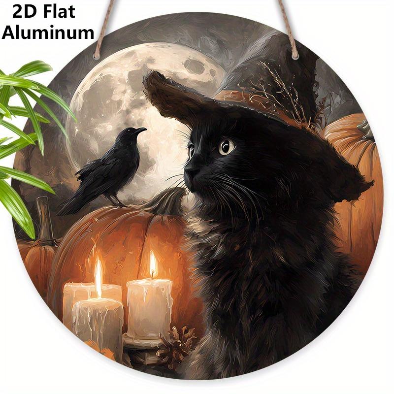 2D Flat Aluminium Halloween Sign with Black Cat Pattern - Halloween Figurine Ornaments - Ideal for Front Door, Wall, Porch, Window Decor - Ideal 7.87×7.87inch
2D Flat Aluminium Halloween Sign with Black Cat Pattern - Halloween Figurine Ornaments - Ideal for Front Door, Wall, Porch, Window Decor - Ideal 7.87×7.87inch