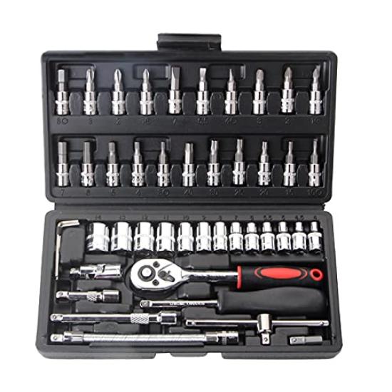 EINEY Socket Wrench Ratchet Hex Work Set for Cars and Maintenance Storage Case Included Set, Wrench, Ratchet, 6.3 (1/4 ) Drive, Socket, Motorcycles, чорний
EINEY Socket Wrench Ratchet Hex Work Set for Cars and Maintenance Storage Case Included Set, Wrench, Ratchet, 6.3 (1/4 ) Drive, Socket, Motorcycles, чорний