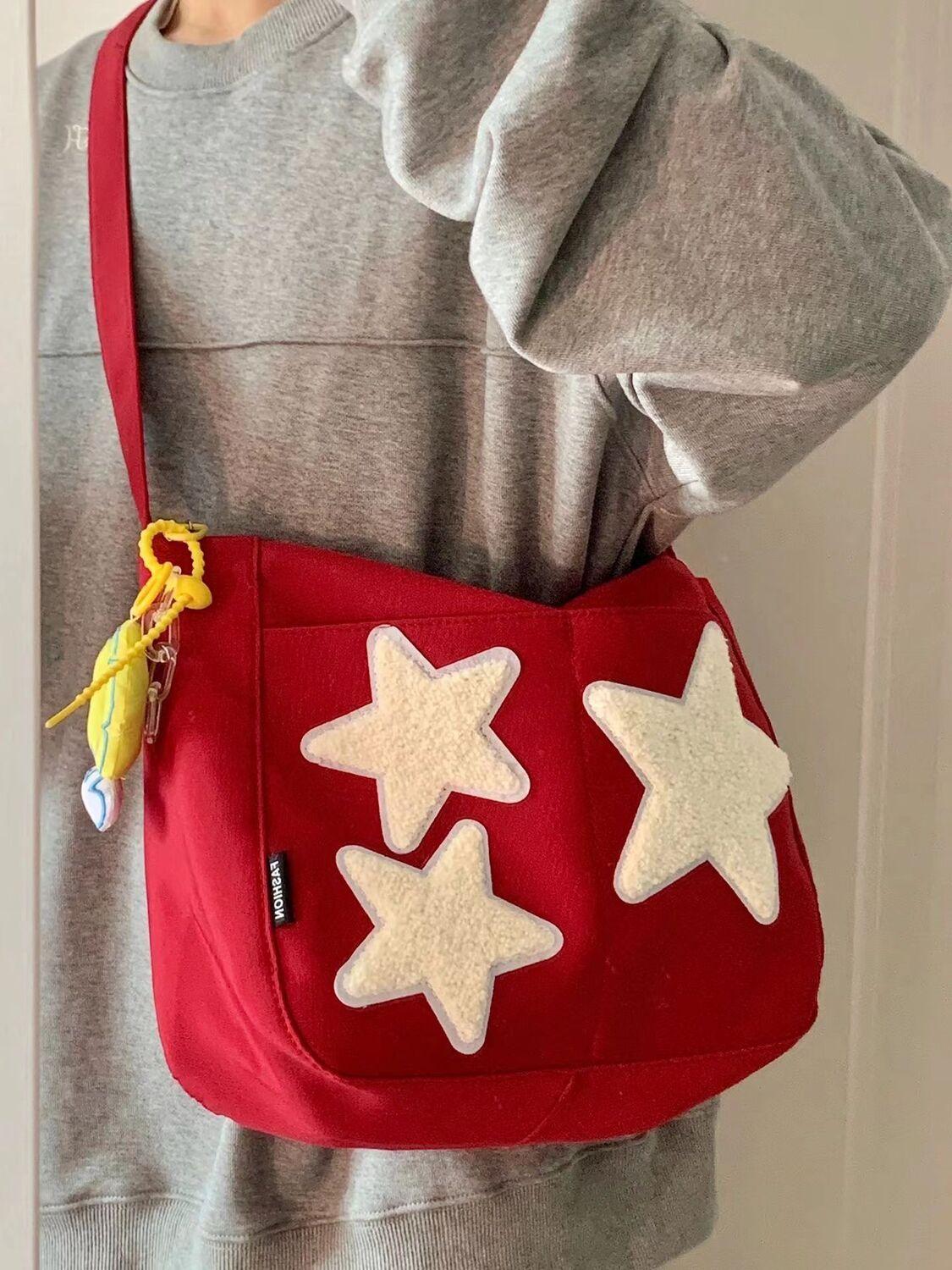 Ins Korean Cute Star Tote Bag Women Red Patchwork Large Capacity Shoulder Bag Ladies Casual Versatile Commute Crossbody Bag Chic 29x24.5x10cm красный
Ins Korean Cute Star Tote Bag Women Red Patchwork Large Capacity Shoulder Bag Ladies Casual Versatile Commute Crossbody Bag Chic 29x24.5x10cm красный