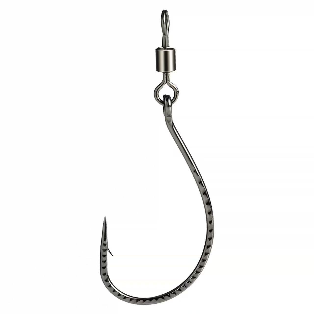 10-Piece Rotating Drop Shot Hook Set with Swivel for Bass, Perch, and Loach, 8003 Soft Lure Wacky Style. 2 pcs Trial Pack 1/0# чёрный
10-Piece Rotating Drop Shot Hook Set with Swivel for Bass, Perch, and Loach, 8003 Soft Lure Wacky Style. 2 pcs Trial Pack 1/0# чёрный