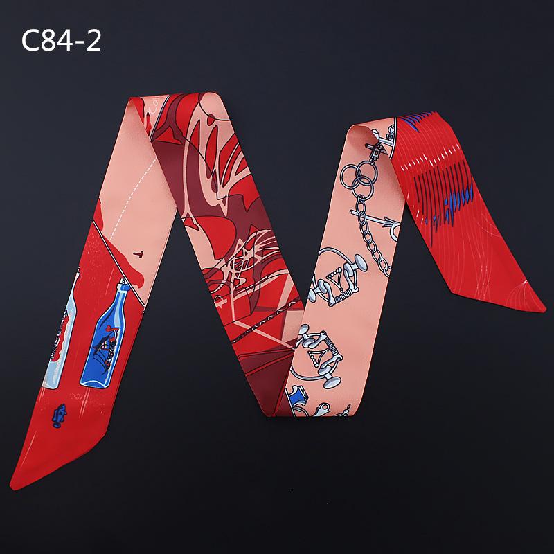 2024 New Design Drifting Bottle Print Small Silk Scarf Women Fashion Head Scarf Luxury Brand Small Long Scarves For Bags Ribbons
2024 New Design Drifting Bottle Print Small Silk Scarf Women Fashion Head Scarf Luxury Brand Small Long Scarves For Bags Ribbons
