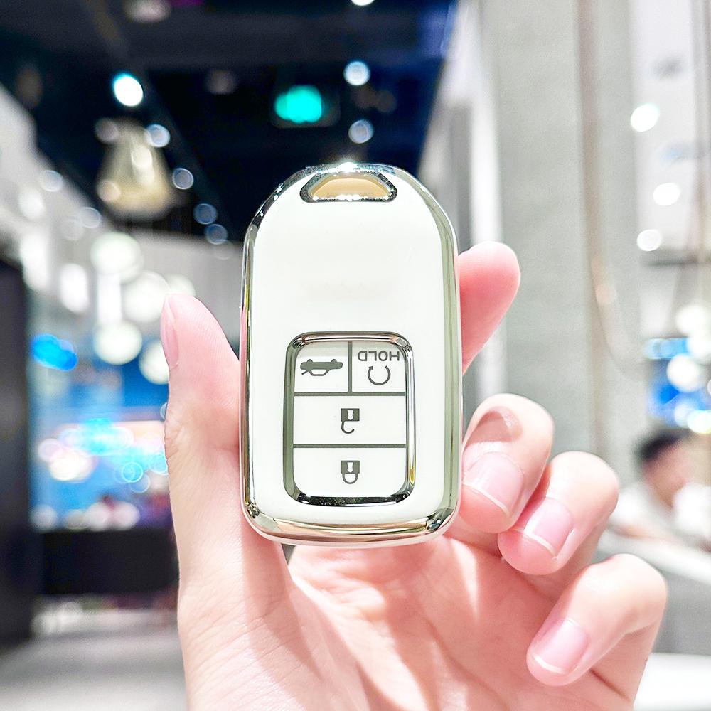 4 Buttons Silver Edge TPU for Honda Jazz BRV BR-V HRV Vezel City Civic Car Remote Key Case Cover Keyless Shell Fob Protector Accessories білий
4 Buttons Silver Edge TPU for Honda Jazz BRV BR-V HRV Vezel City Civic Car Remote Key Case Cover Keyless Shell Fob Protector Accessories білий