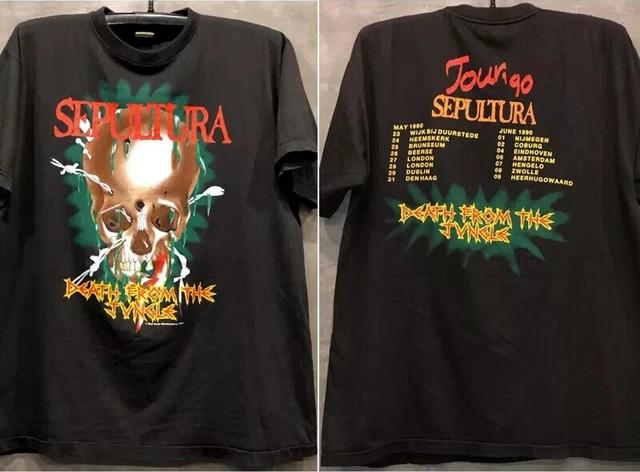 90s Sepultura Tour 1990 Band 2 Side Black Unisex Tshirt Reprint Unisex T-Shirt XXXXL
90s Sepultura Tour 1990 Band 2 Side Black Unisex Tshirt Reprint Unisex T-Shirt XXXXL