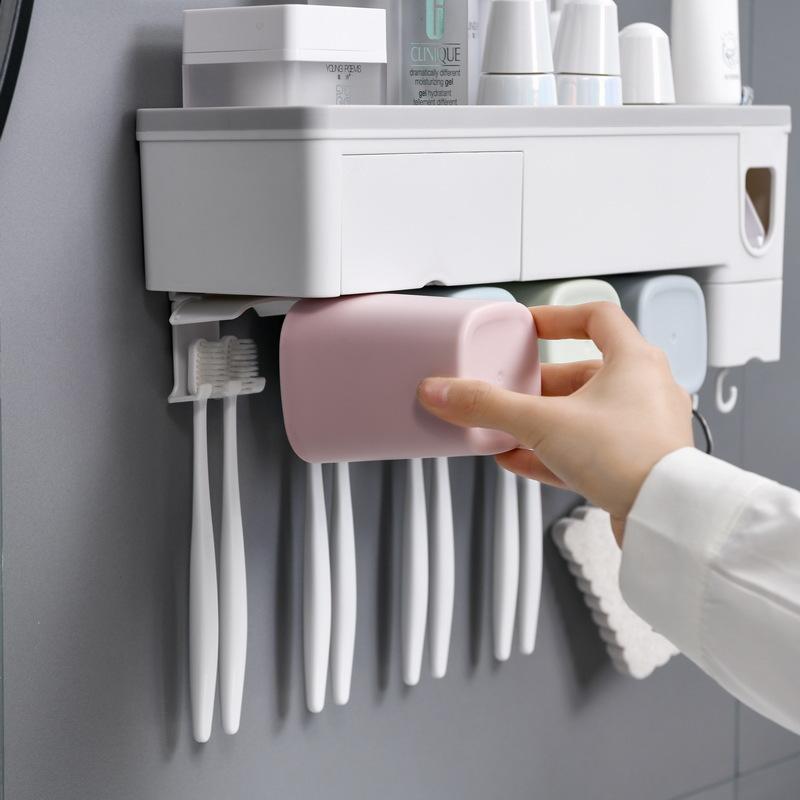 Cross-Border Bathroom Tooth-Cleaners Toothbrush Holder4Cup Large Capacity Tray2Wall-Mounted Toothpaste Dispenser
Cross-Border Bathroom Tooth-Cleaners Toothbrush Holder4Cup Large Capacity Tray2Wall-Mounted Toothpaste Dispenser