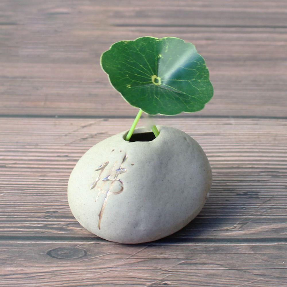 Handmade Ceramic Zen Hydroponic Vase Ceramic Desktop Small Vase Creative Stone Shape Vase Desktop style 7
Handmade Ceramic Zen Hydroponic Vase Ceramic Desktop Small Vase Creative Stone Shape Vase Desktop style 7