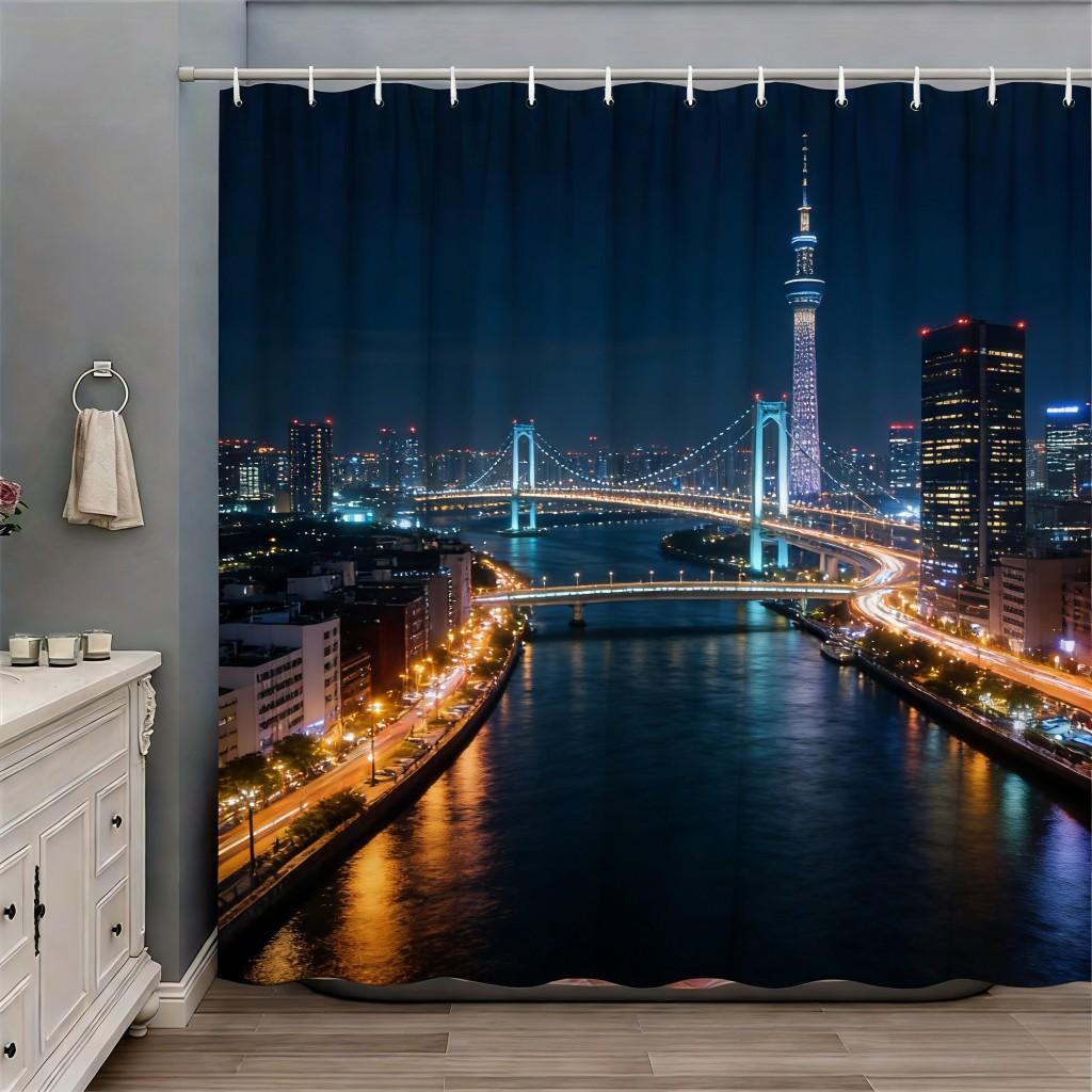 Alpine Lake Town With Snow-Capped Mountains & Turquoise Lake Waterproof Shower Curtain For Bathroom Decor W60H190(CM)-1 Pcs
Alpine Lake Town With Snow-Capped Mountains & Turquoise Lake Waterproof Shower Curtain For Bathroom Decor W60H190(CM)-1 Pcs