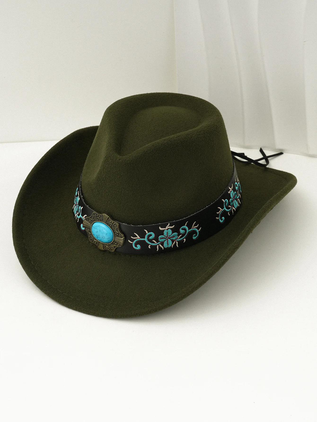 Western Cowboy Hat for Men Women Classic Fedora Hat with Buckle Belt One Size зелений
Western Cowboy Hat for Men Women Classic Fedora Hat with Buckle Belt One Size зелений