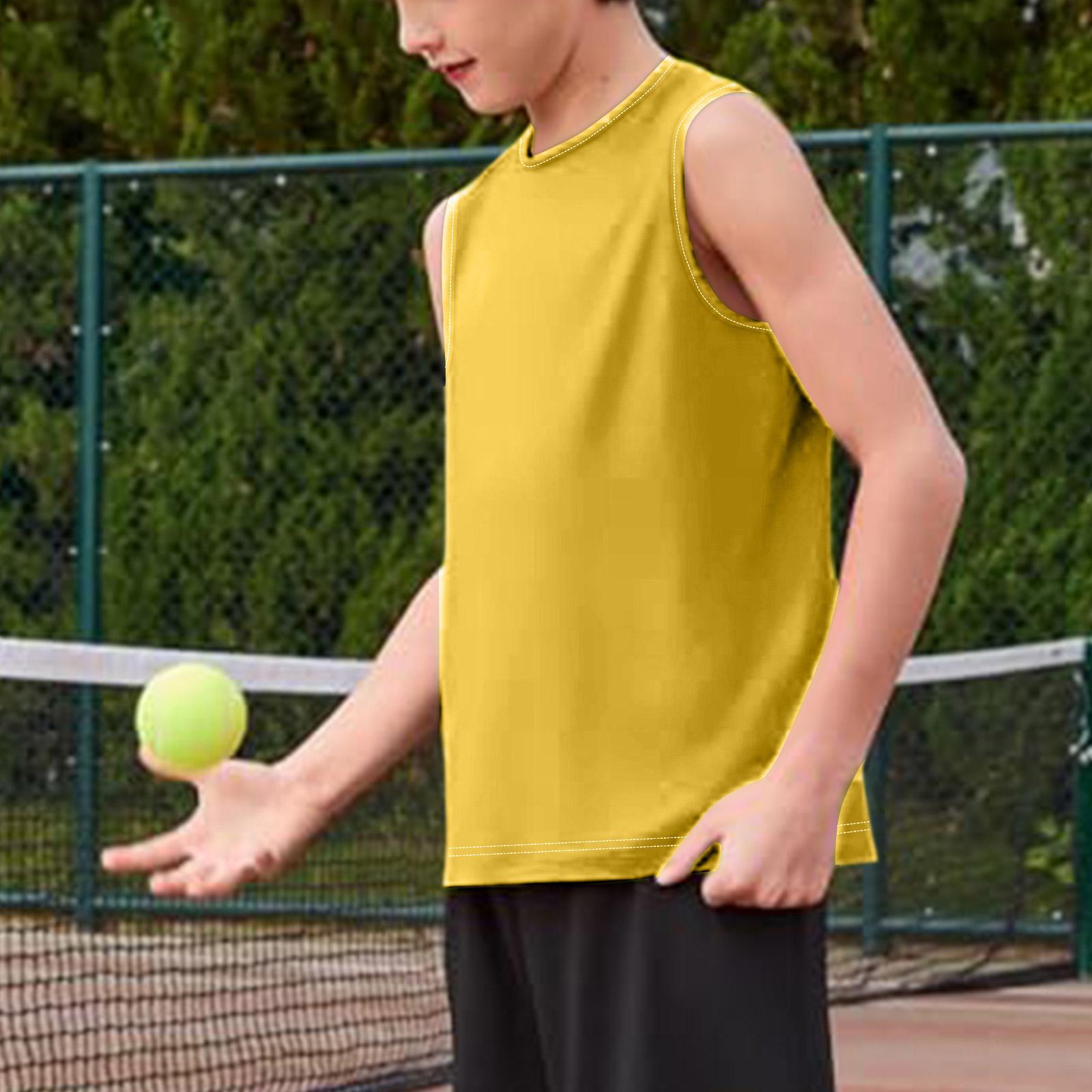 Sleeveless Crew Neck Tank Top for Boys Classic Fit Youth Basic Solid Undershirt Soft Cotton Material Comfortable Wear 160 жовтий
Sleeveless Crew Neck Tank Top for Boys Classic Fit Youth Basic Solid Undershirt Soft Cotton Material Comfortable Wear 160 жовтий