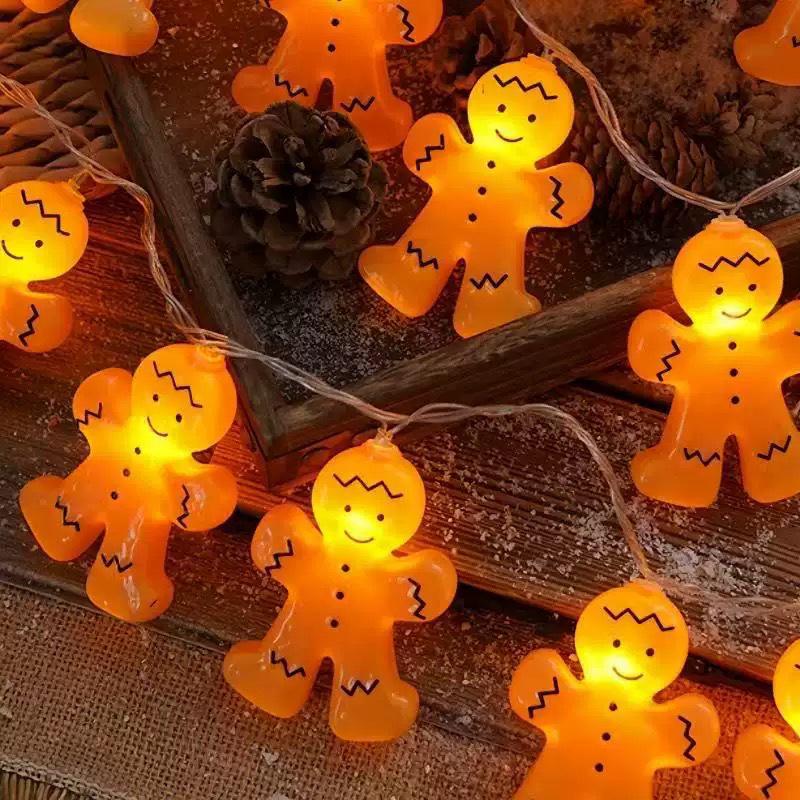 Gingerbread Man LED Christmas Fairy Lights - Holiday Atmosphere Decoration (Yellow) Battery 1.5m 10 LEDs Steady
Gingerbread Man LED Christmas Fairy Lights - Holiday Atmosphere Decoration (Yellow) Battery 1.5m 10 LEDs Steady