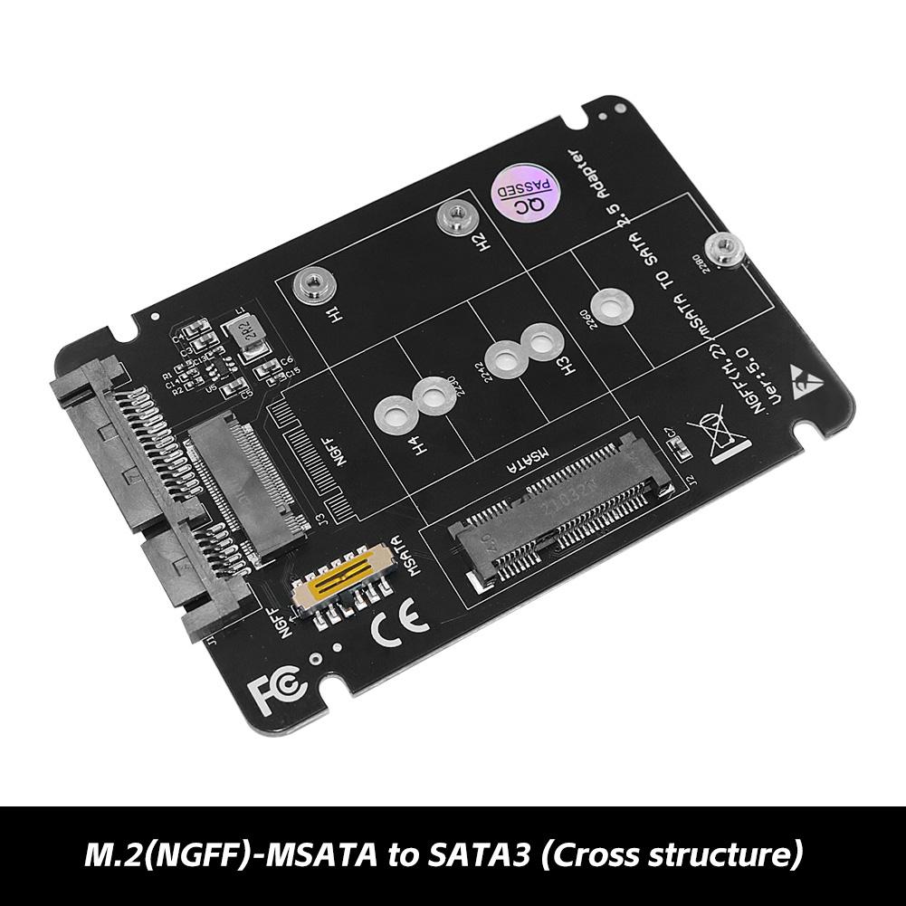 2 IN 1 Combine M.2 NGFF Key B & MSATA SSD To SATA3 Adapter Cross Structure Not Supporting NVMe
2 IN 1 Combine M.2 NGFF Key B & MSATA SSD To SATA3 Adapter Cross Structure Not Supporting NVMe