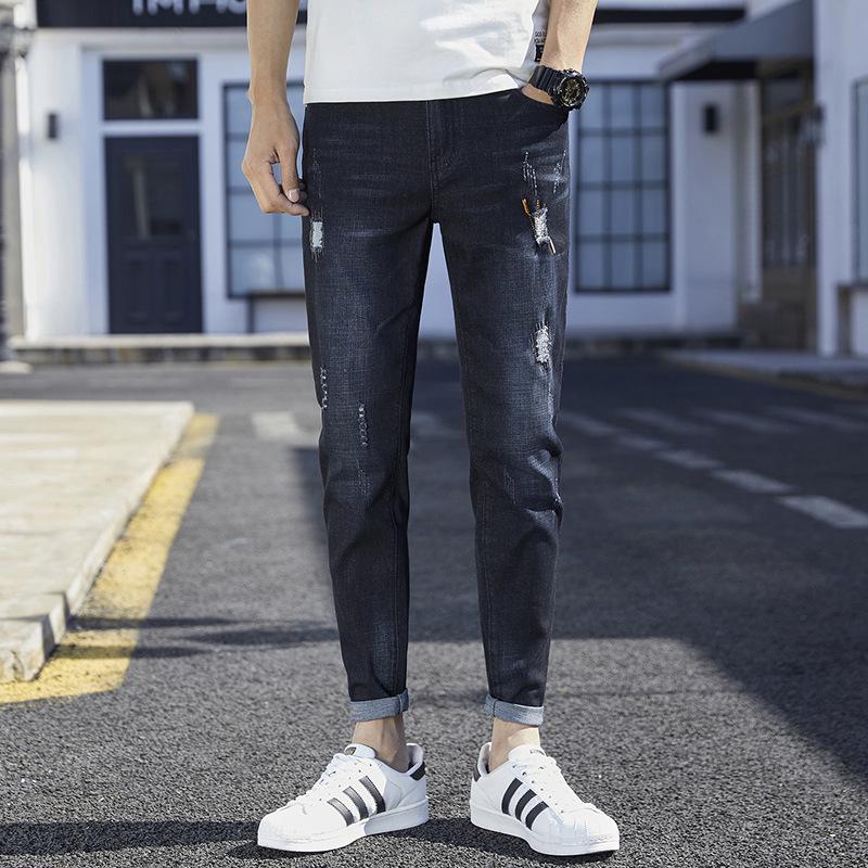 Мужские стильные молодежные эластичные облегающие джинсы: Модель с пятью карманами для всех сезонов 30 (23 inches) 120 lbs
Мужские стильные молодежные эластичные облегающие джинсы: Модель с пятью карманами для всех сезонов 30 (23 inches) 120 lbs