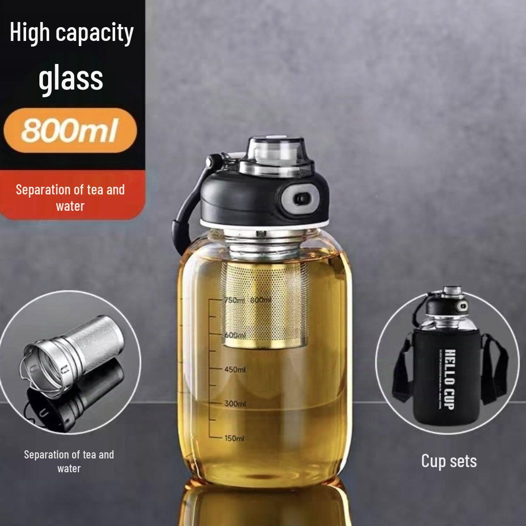 High-Temperature Resistant Large Capacity Portable Glass Tea Infuser Cup for Men, Women, and Students - Ideal for Outdoor Sports and Business Use.
High-Temperature Resistant Large Capacity Portable Glass Tea Infuser Cup for Men, Women, and Students - Ideal for Outdoor Sports and Business Use.