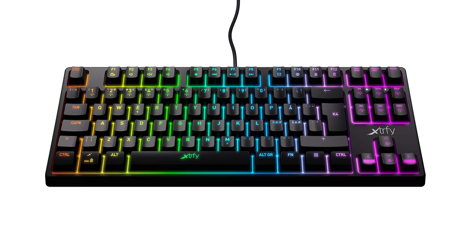Xtrfy K4 RGB Англійська розкладка Червона вісь Механічна ігрова клавіатура Світлодіодне підсвічування Розкладка Великобританії Авторизований дистриб’ютор Гарантовано (6 зон) [Японська чорний
Xtrfy K4 RGB Англійська розкладка Червона вісь Механічна ігрова клавіатура Світлодіодне підсвічування Розкладка Великобританії Авторизований дистриб’ютор Гарантовано (6 зон) [Японська чорний