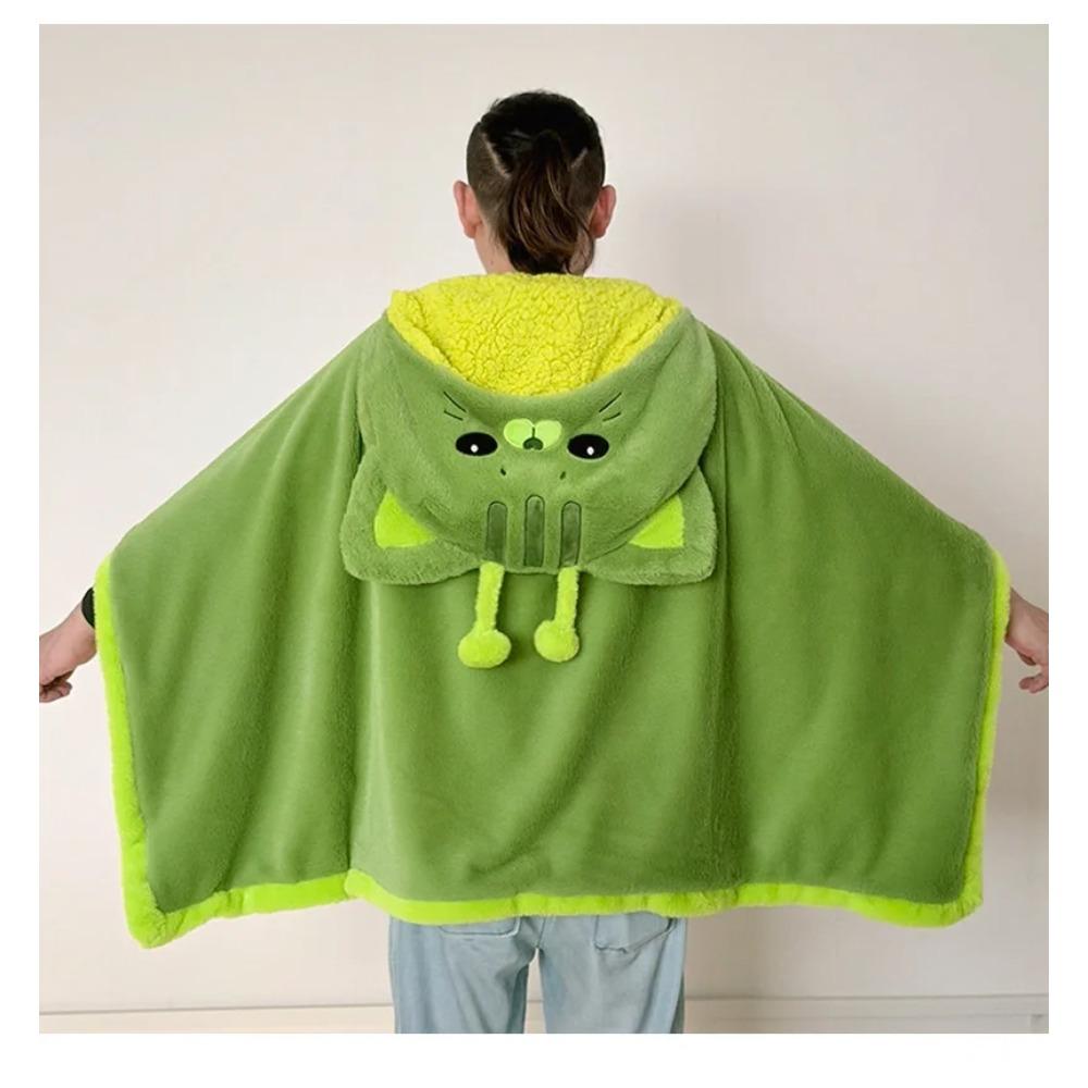 Cartoon Cute Alien Cat Hooded Blanket Plush Cloak For Winter Green Flannel Wearable Robe With Gloves Home Office Nap Girls Gifts 80X125cm
Cartoon Cute Alien Cat Hooded Blanket Plush Cloak For Winter Green Flannel Wearable Robe With Gloves Home Office Nap Girls Gifts 80X125cm