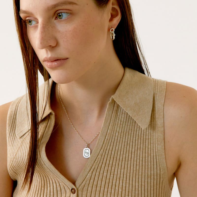 fINE HABIT fINE Tag Necklace_Silver Silver 45cm
fINE HABIT fINE Tag Necklace_Silver Silver 45cm