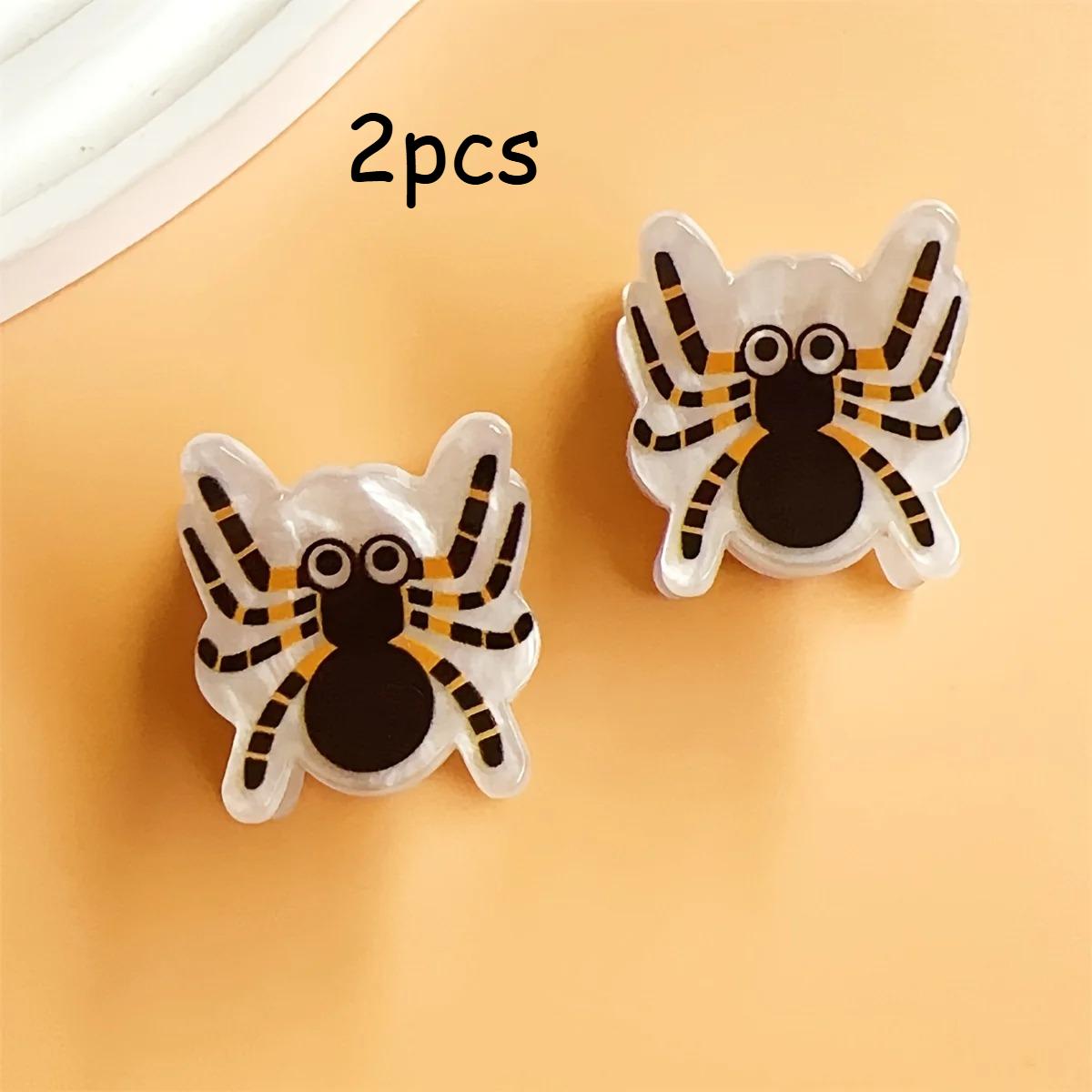 2pcs Cute Spider, Cat, Bat Mini Acrylic Hair Clips - Perfect for 14+ Year Olds - Adorable Accessories for Your Hairstyle
2pcs Cute Spider, Cat, Bat Mini Acrylic Hair Clips - Perfect for 14+ Year Olds - Adorable Accessories for Your Hairstyle