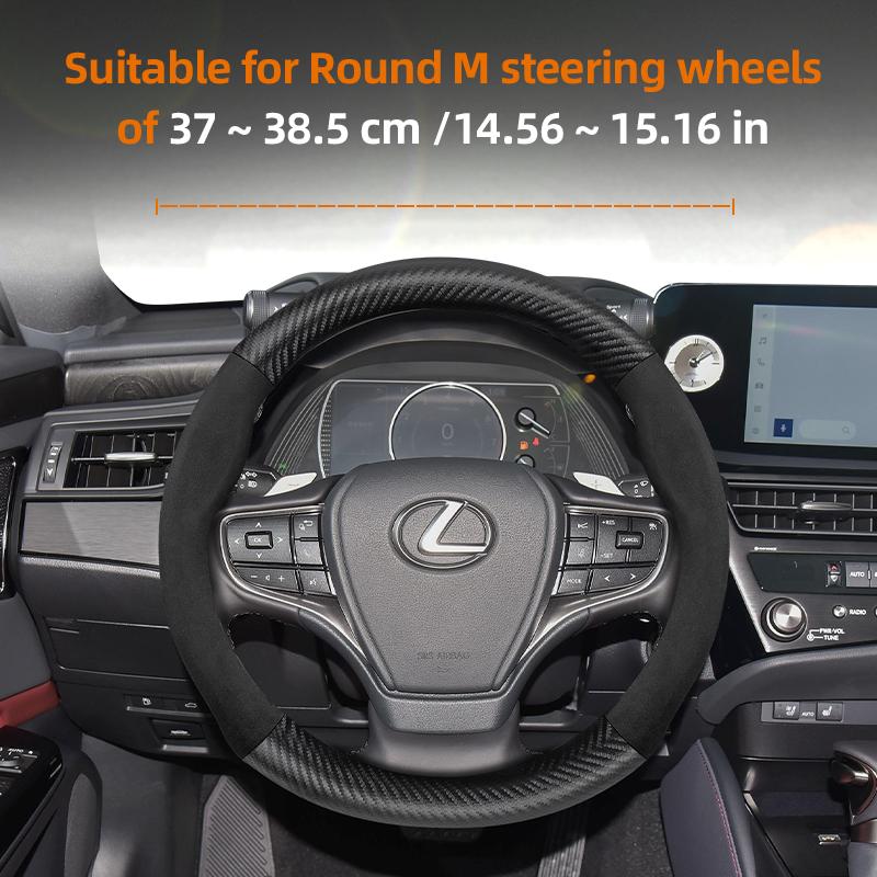 Suitable for Lexus Suede Matte Carbon Fiber Texture Steering Wheel Cover Suitable for Is250 Gs300 Lx 570 Nx Is350 2019 Es350 Gx460 Is 300 Ls400 Is300
Suitable for Lexus Suede Matte Carbon Fiber Texture Steering Wheel Cover Suitable for Is250 Gs300 Lx 570 Nx Is350 2019 Es350 Gx460 Is 300 Ls400 Is300