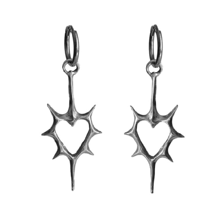 Punk Hip Hop Dangle Earrings Thorn Heart Hoop Earrings Fashion Drop Earrings 1
Punk Hip Hop Dangle Earrings Thorn Heart Hoop Earrings Fashion Drop Earrings 1