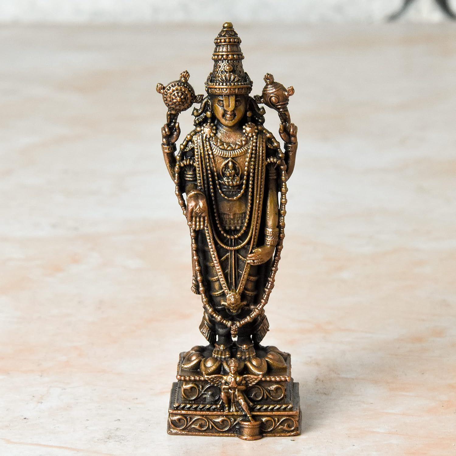 Handmade Copper Balaji Idol with Garuda Special | 4 Inches,| Patina Antique Finish | Sacred Pooja & Home Decor | by Bhimonee Decor
Handmade Copper Balaji Idol with Garuda Special | 4 Inches,| Patina Antique Finish | Sacred Pooja & Home Decor | by Bhimonee Decor