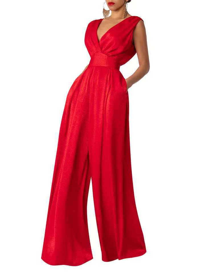2026 Summer Slim High-Waist V-Neck Plus Size Wide-Leg Jumpsuit Large красный
2026 Summer Slim High-Waist V-Neck Plus Size Wide-Leg Jumpsuit Large красный