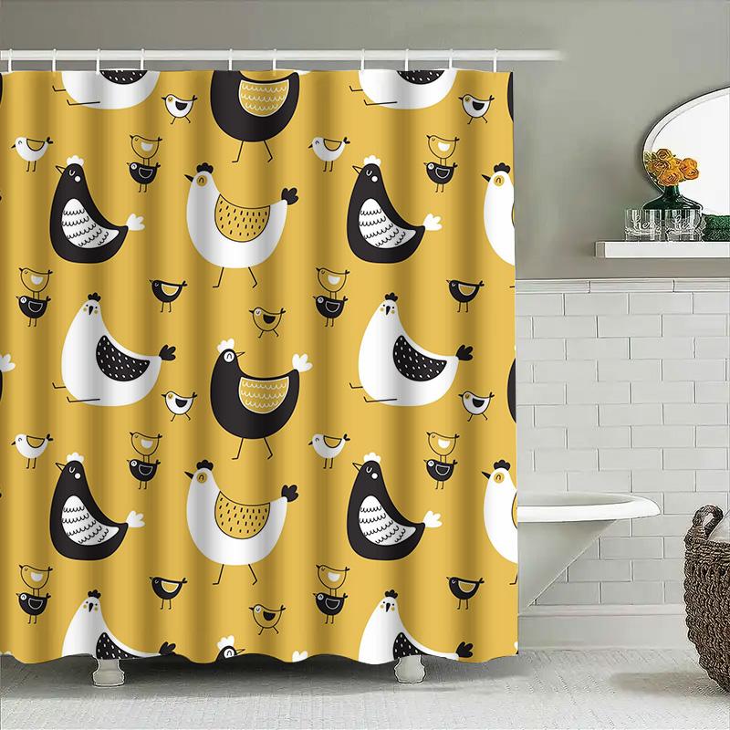 Modern Bathroom Shower Curtain Chicken Print Waterproof Home Decor Customizable Lengths Yellow Color W60H190(CM)-1 Pcs
Modern Bathroom Shower Curtain Chicken Print Waterproof Home Decor Customizable Lengths Yellow Color W60H190(CM)-1 Pcs
