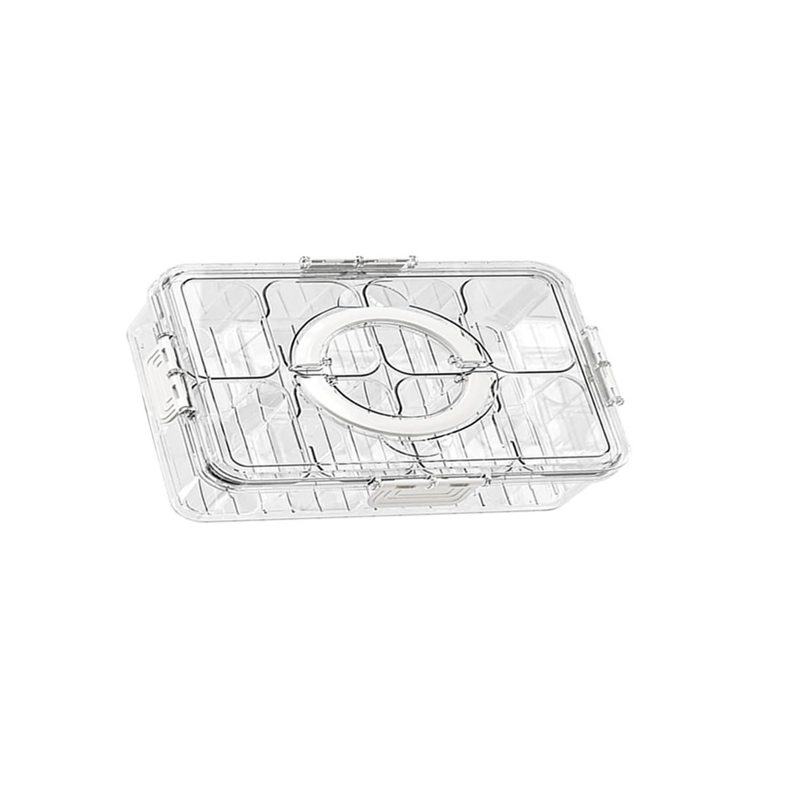 Разделенные подносы с крышками и ручками - Контейнеры для закусок для портативных блюд с закусками - Прозрачный органайзер для закусок, отлично подходит для вечеринок One Size
Разделенные подносы с крышками и ручками - Контейнеры для закусок для портативных блюд с закусками - Прозрачный органайзер для закусок, отлично подходит для вечеринок One Size