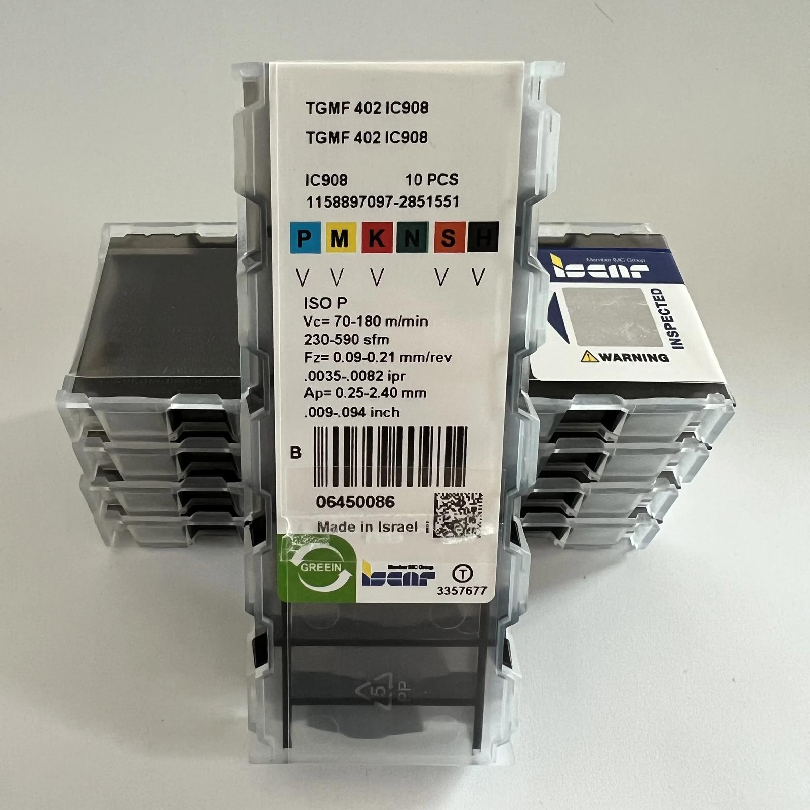 ISCAR / TGMF402 IC908 /Original carbide blade 10 Pcs
ISCAR / TGMF402 IC908 /Original carbide blade 10 Pcs