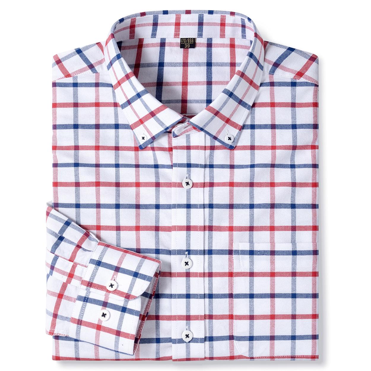 Чоловіча картата приталена сорочка з довгим рукавом на ґудзиках з кишенею, комфортна бавовна 100%, ділова робоча повсякденна сорочка в клітинку гінгем 42
Чоловіча картата приталена сорочка з довгим рукавом на ґудзиках з кишенею, комфортна бавовна 100%, ділова робоча повсякденна сорочка в клітинку гінгем 42