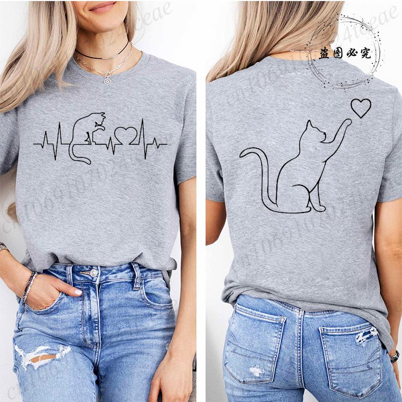 Womens Tshirt Tops Short Sleeve Cool Cat Print TShirts Oneck Casual Loose Hip Hop Streetwear for Women Summer Tees Tops 4XL
Womens Tshirt Tops Short Sleeve Cool Cat Print TShirts Oneck Casual Loose Hip Hop Streetwear for Women Summer Tees Tops 4XL
