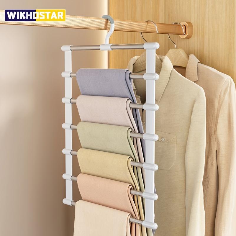 Multi functional pants rack, cloud ladder hanging, folding pants rack, stainless steel pants clip, multi-layer seamless storage
Multi functional pants rack, cloud ladder hanging, folding pants rack, stainless steel pants clip, multi-layer seamless storage