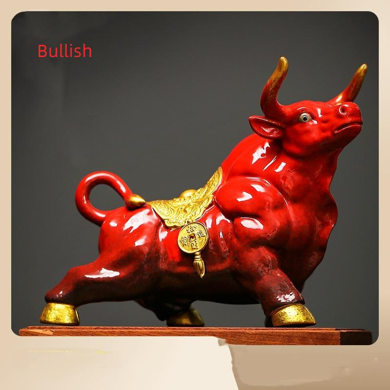 Новые китайские креативные керамические украшения в виде коровьих животных, бычья энергия, украшение для входа в дом, магазин для привлечения подарков на открытие удачи
Новые китайские креативные керамические украшения в виде коровьих животных, бычья энергия, украшение для входа в дом, магазин для привлечения подарков на открытие удачи
