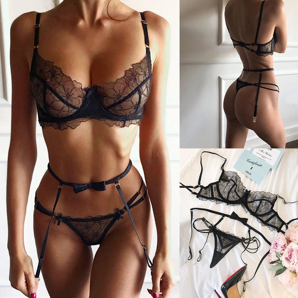 (Great home)3PCS Bra G-String Garter Suit Womens Top Erotic Lingerie Lace Set Underwear
(Great home)3PCS Bra G-String Garter Suit Womens Top Erotic Lingerie Lace Set Underwear