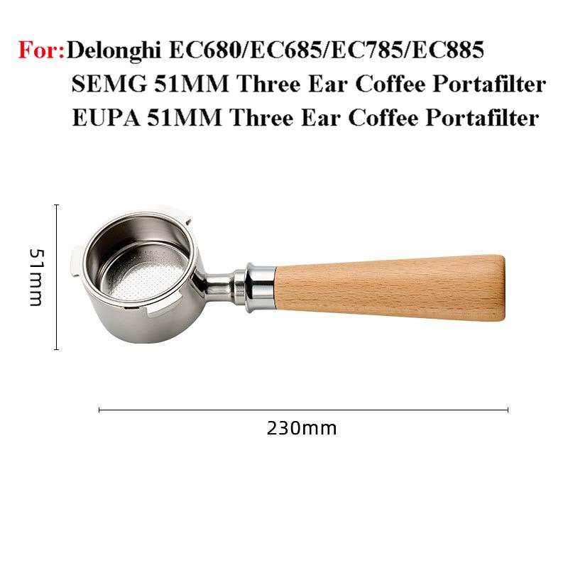 51мм Портафільтр для Naked Coffee для Delonghi EC680/EC685/EC785/EC885 Ручка для кави з нержавіючої сталі з кошиком на 1/2/4 чашки with 1 2 4 basket
51мм Портафільтр для Naked Coffee для Delonghi EC680/EC685/EC785/EC885 Ручка для кави з нержавіючої сталі з кошиком на 1/2/4 чашки with 1 2 4 basket