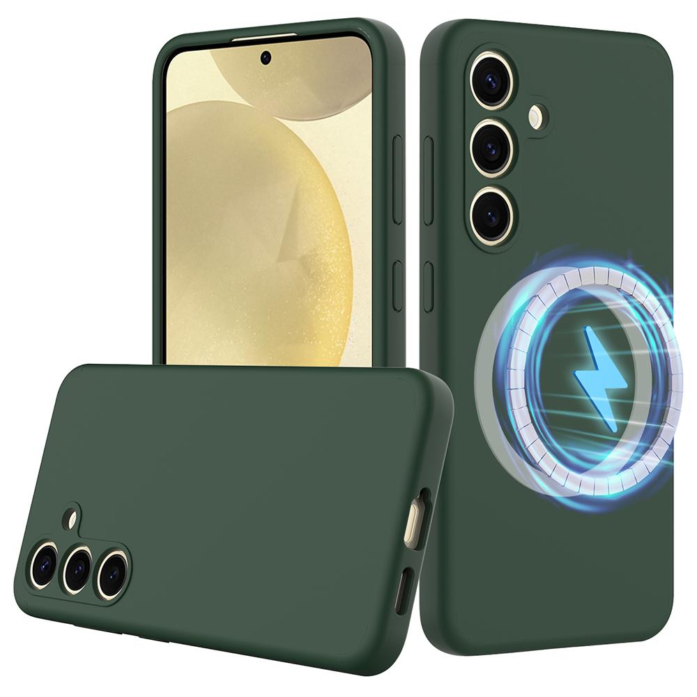 For Samsung Galaxy S24+ Case Compatible with MagSafe Anti-Drop Liquid Silicone Phone Cover Dark Green
For Samsung Galaxy S24+ Case Compatible with MagSafe Anti-Drop Liquid Silicone Phone Cover Dark Green