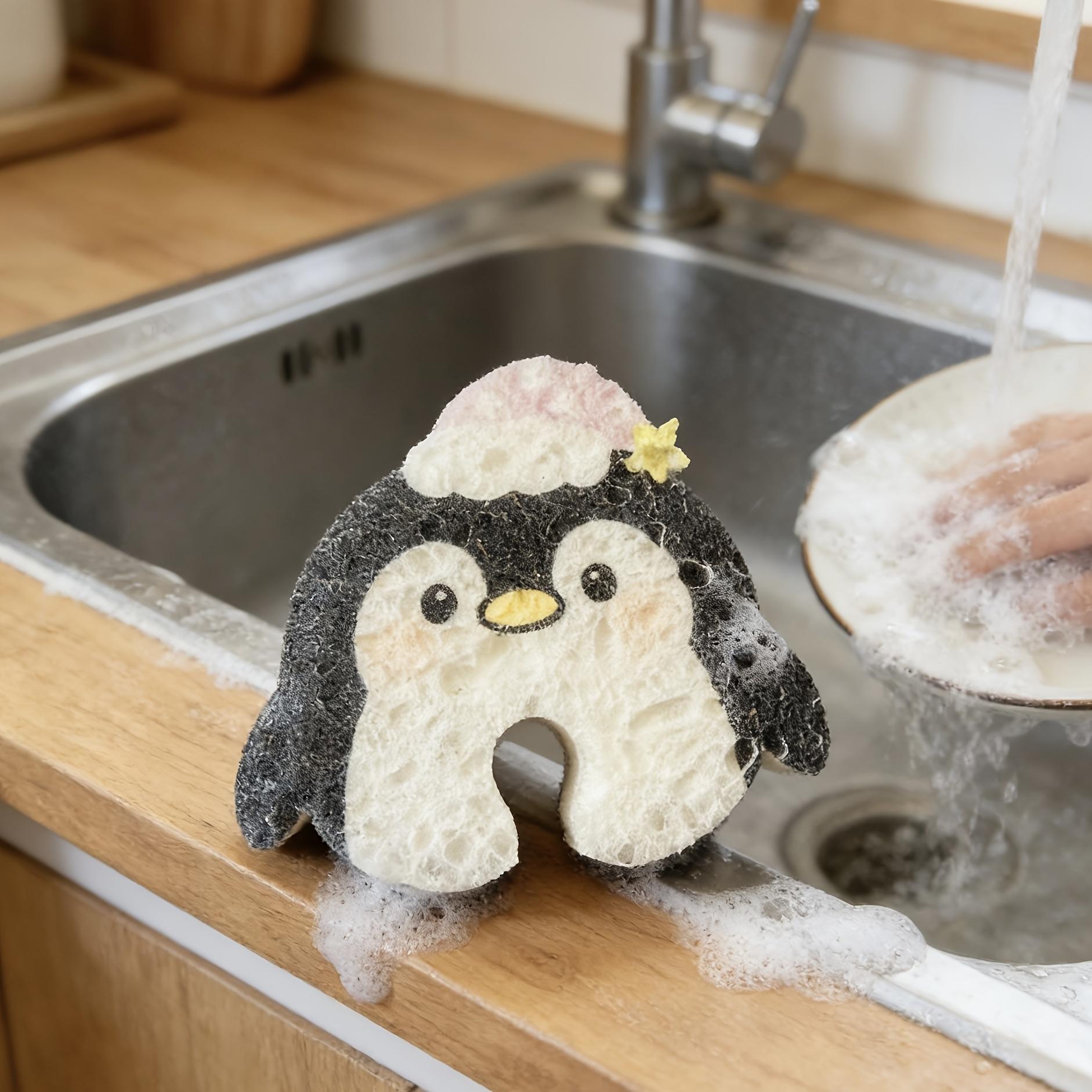 A Dishwashing Sponge in The Form of a Cartoon Animal, Made from Wood Pulp, Designed to Hang in The Kitchen, And a Compressed Sea Sponge for Cleaning
A Dishwashing Sponge in The Form of a Cartoon Animal, Made from Wood Pulp, Designed to Hang in The Kitchen, And a Compressed Sea Sponge for Cleaning