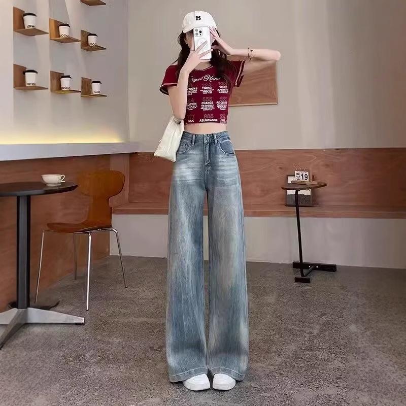 Women s Korean Style High Waist Wide Leg Jeans - Early Spring Slimming, Versatile, Loose Fit S
Women s Korean Style High Waist Wide Leg Jeans - Early Spring Slimming, Versatile, Loose Fit S