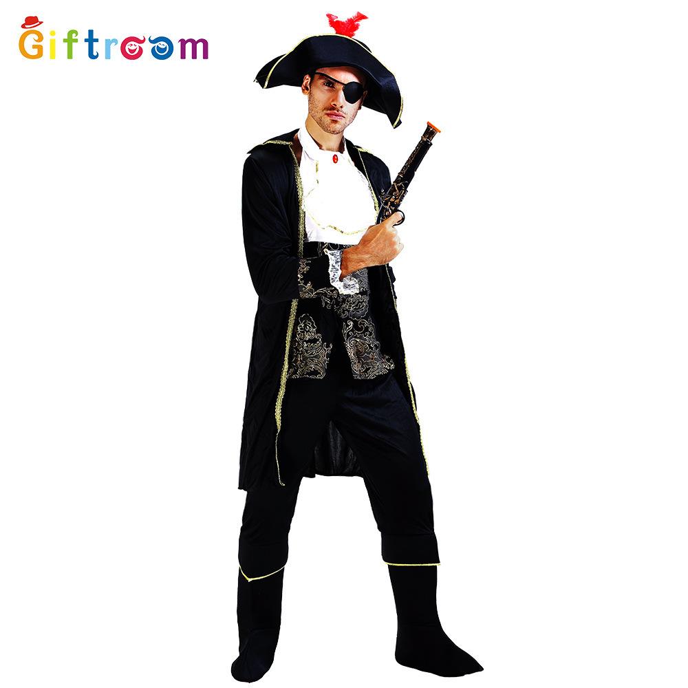 Взрослый костюм лихого пирата для Хэллоуин-вечеринок, из роскошной ткани полиэстер
Взрослый костюм лихого пирата для Хэллоуин-вечеринок, из роскошной ткани полиэстер