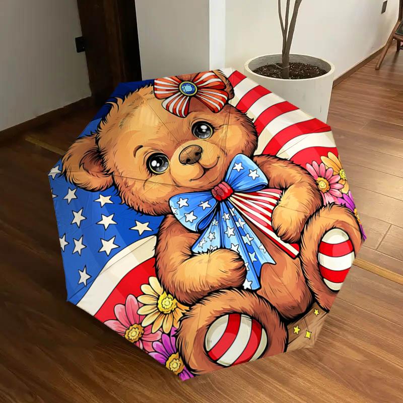 American Flag Bowknot Teddy Bear Automatic Opening/Closing Umbrella Patriotic Gift for Fans,Travelers,Everyday Use Foldable Design wit
American Flag Bowknot Teddy Bear Automatic Opening/Closing Umbrella Patriotic Gift for Fans,Travelers,Everyday Use Foldable Design wit